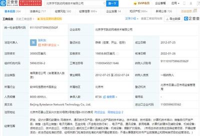 張一鳴卸任字節(jié)跳動(dòng)法人及執(zhí)行董事，張利東接任，聚焦計(jì)算機(jī)軟硬件開(kāi)發(fā)與銷售